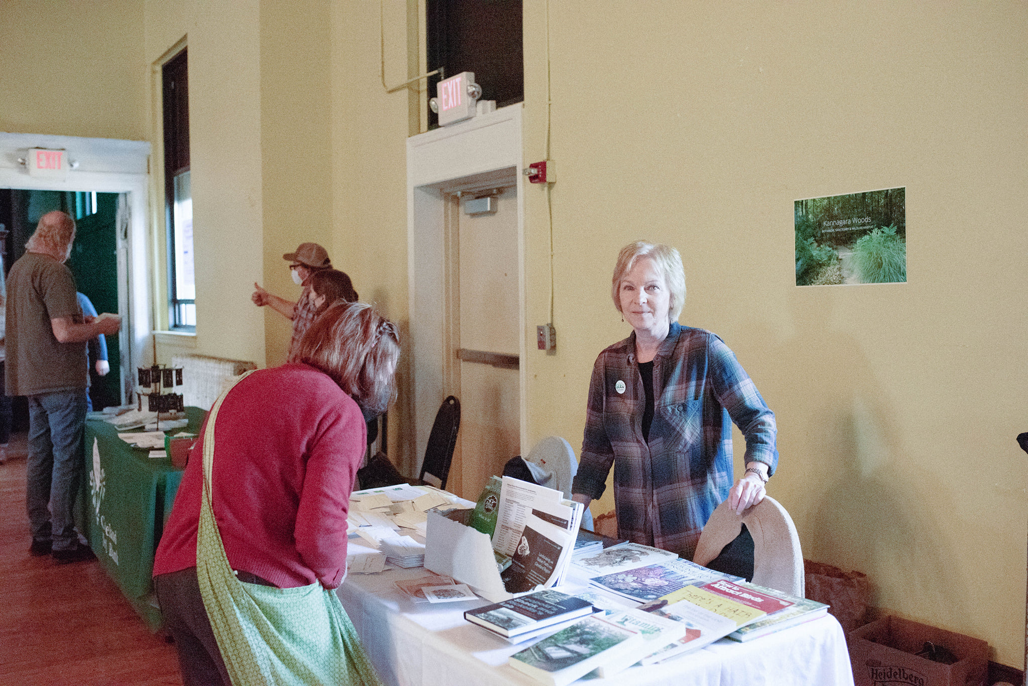 Susie working our table  at the 2022 Seed Swap